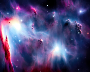 Fototapeta na wymiar Colorful nebula