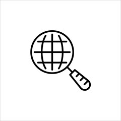 internet search with magnifier icon vector illustration on white background