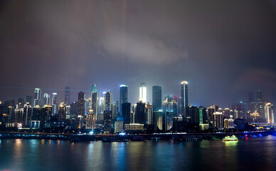 Fototapeta premium Chongqing city in China at night