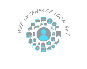 Vector web interface icon set