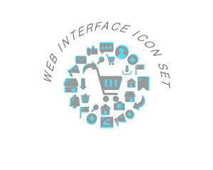 Vector web interface icon set