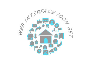 Vector web interface icon set