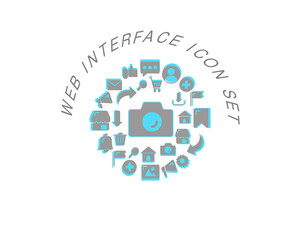 Vector web interface icon set