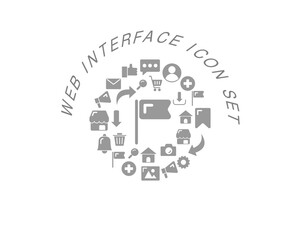 Vector web interface icon set