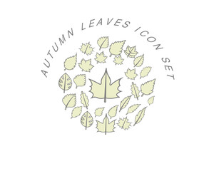 Vector autumn icon set 