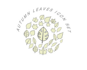 Vector autumn icon set 