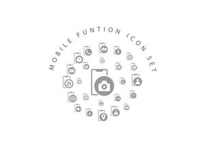 Fototapeta premium Vector mobile application icon set 