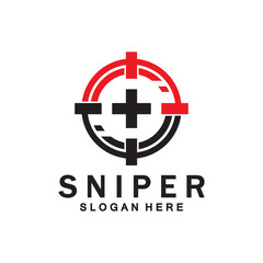 Sniper Aim Target Vector Logo. Initial S Target Logo Vector