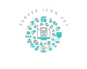 Vector server icon set