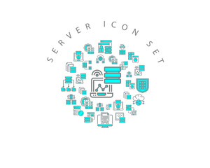 Vector server icon set