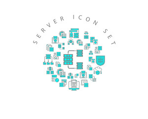 Vector server icon set