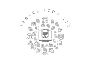Vector server icon set
