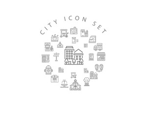 Vector city icon set 