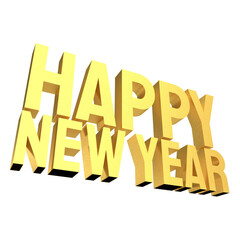 The gold happy new year png image