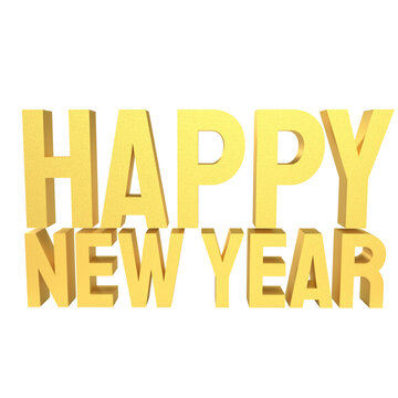 The Gold Happy New Year Png Image