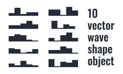 10 vector building wave shape, creative wave shape for any design