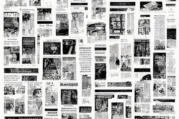 Newspaper Flyer - Text Undiscernible - Generative AI