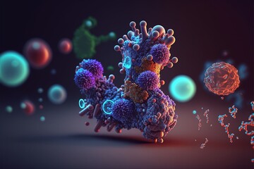 Digital illustration about medicine and technology.