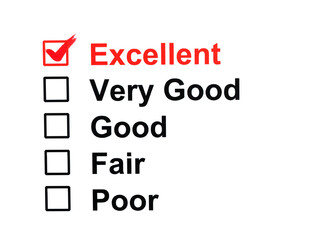 Naklejka na ściany i meble Tick the excellent box on customer feedback form