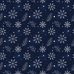  snowflake winter pattern vector seamless pattern