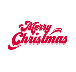 Merry Christmas typography composition. for postcards, prints, posters