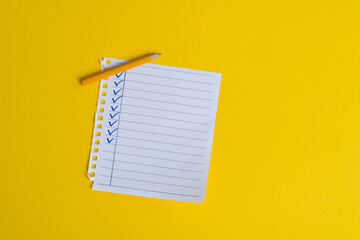 Blank notebook paper with ticks