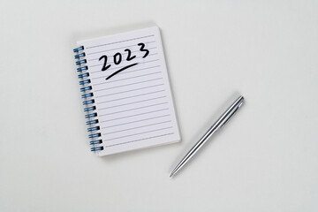 New year 2023 goals list notebook