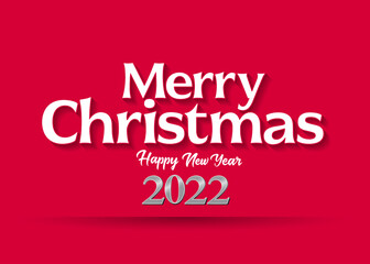 Merry Christmas typography composition. for postcards, prints, posters