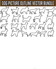 Dog Picture Outline Vector Bundle