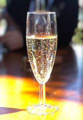 Glass of bubbly to celebrate the occasion