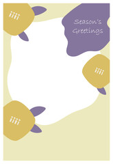 寒中お見舞い　フレーム　椿