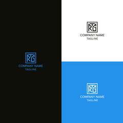 Square T R G Combination Simple Logo Template