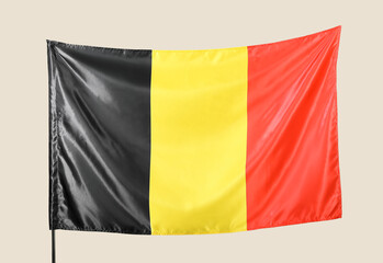 National Belgium flag on light background