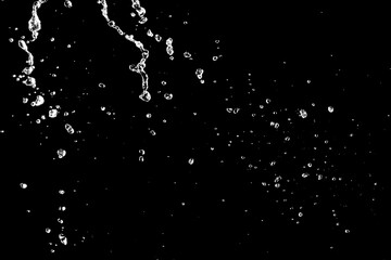 Obraz premium Splash of fresh water on black background