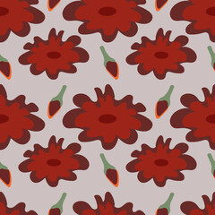 Flower vector ilustration seamless patern.Great for textile,fabric,wrapping paper,and any print.Vintages style.