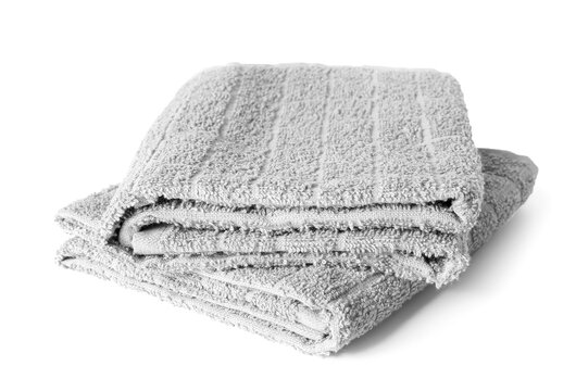 Terry cloth bath towel composition Stock Photo by ©exopixel 58769643