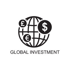 Fototapeta premium global investment icon , business icon