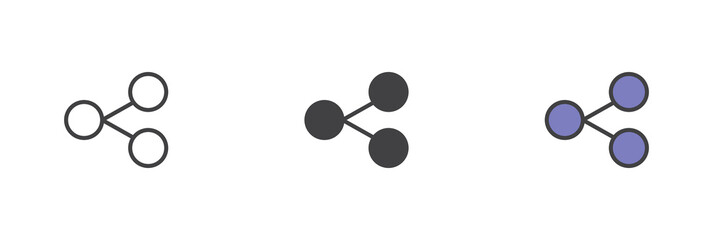 Share link different style icon set