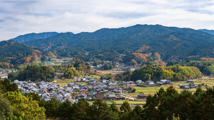 甘樫丘展望台から見下ろす明日香村【国営飛鳥歴史公園】日本奈良県