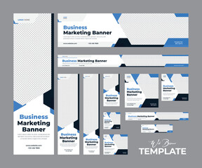 Digital marketing web banner social media post design template set
