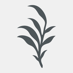 Leaf leaves botanic elements vector illustration cut