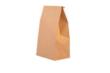 brown paper bags on transparent background.