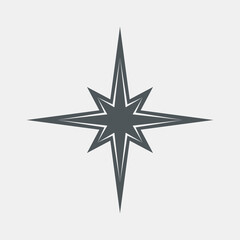 Star north quality vector illustration cut