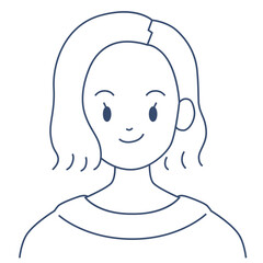 Happy female character vector illustration in flat color design