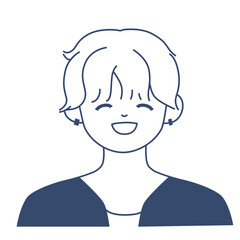 Happy male character vector illustration in flat color design