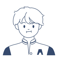 Male chewing character vector illustration in flat color design