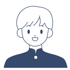 Male student character vector illustration in flat color design