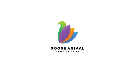 goose logo gradient colorful