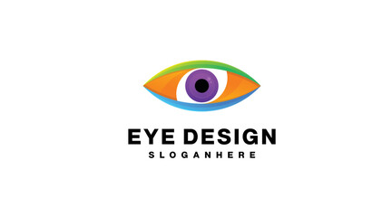 eye logo gradient colorful
