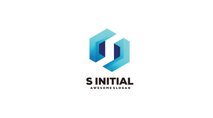 s initial logo gradient colorful